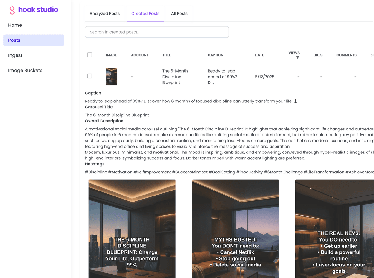 AI-generated social media posts